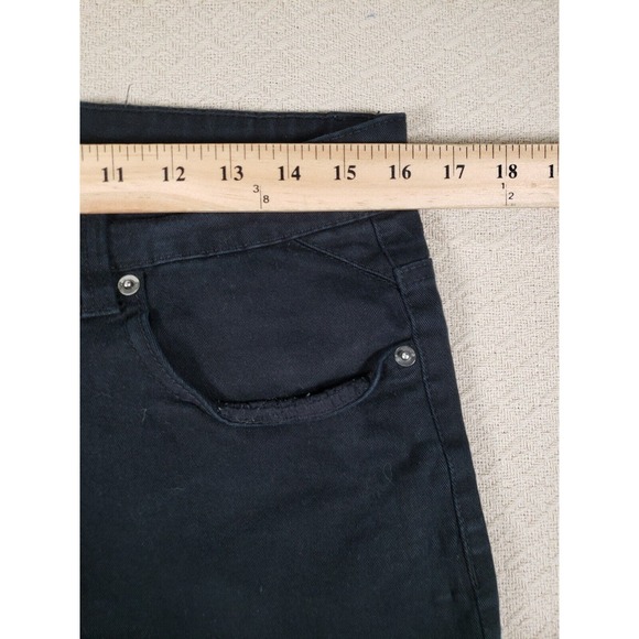 WT02 Jeans Mens 34×30 Black Denim Mid Rise Straight Wide Leg Gurnge Outdoor - Picture 4 of 9